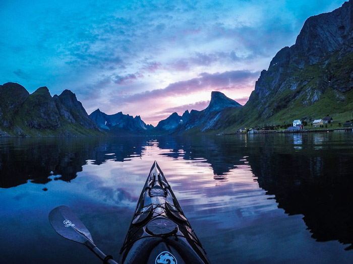 5 kayaker norway fjords